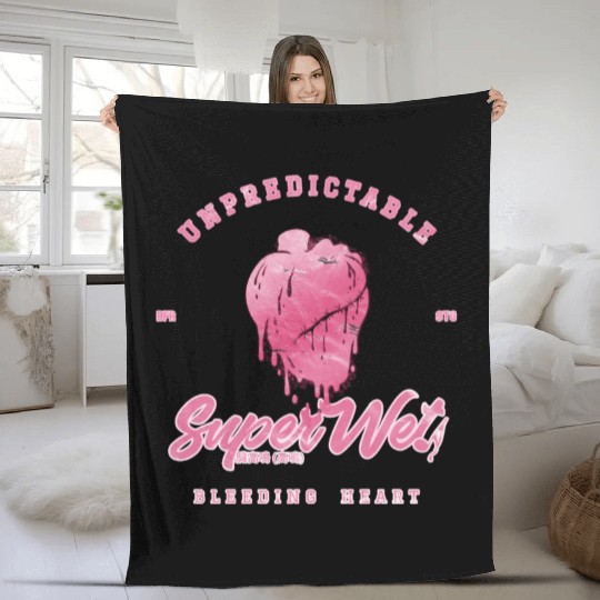 Unpredictable bleeding heart (pale style) Fleece Blankets