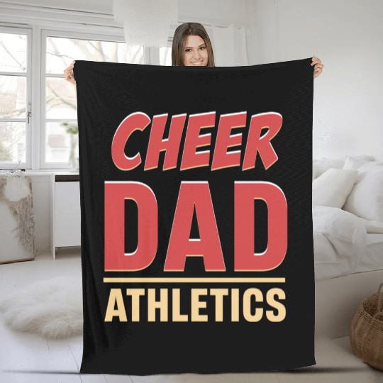 Cheer Dad Athletics Sports Football Gymnastics Fleece Blankets