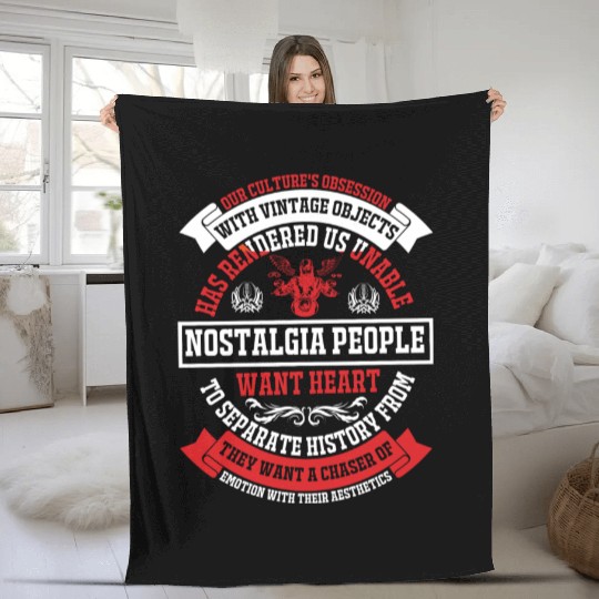 Nostalgia People Wants Hearts Fleece Blankets