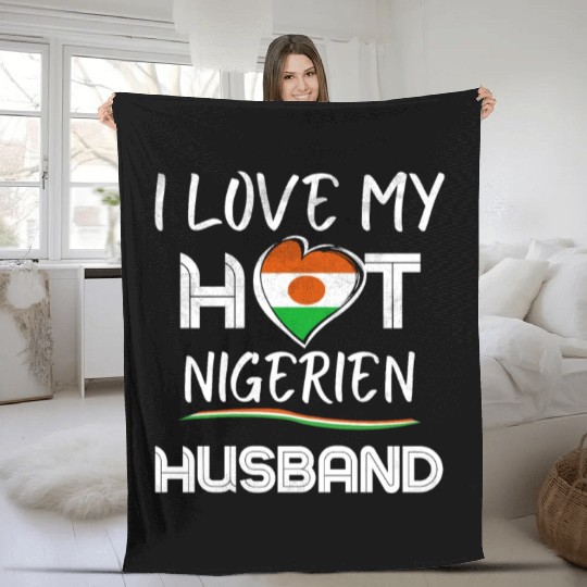 Nigerien Husband Proud Wife Fleece Blankets