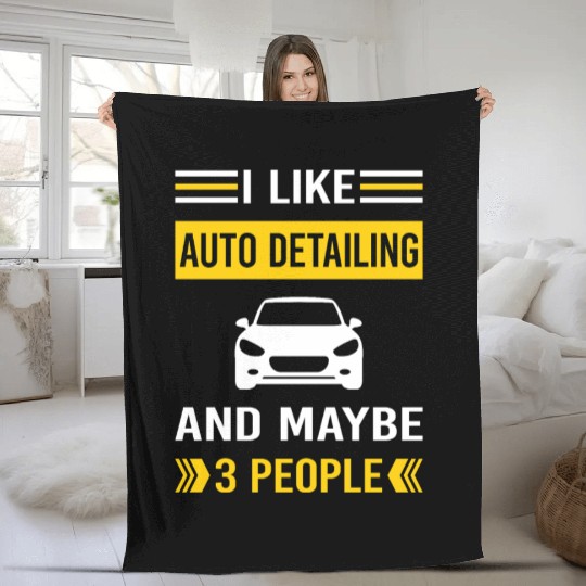 3 People Auto Detailing Car Detail Detailer Fleece Blankets