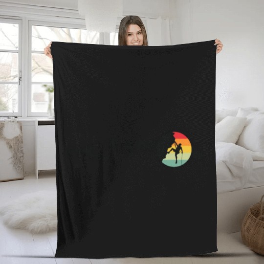Mountain Climbing Rock Climbing Mountaineering Fleece Blankets
