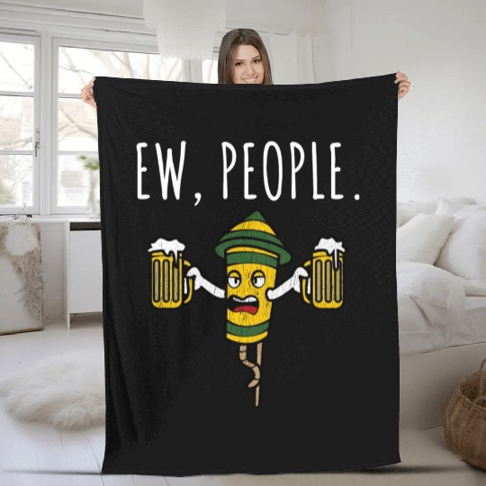 Ew People Drunk Firecracker Beer Fleece Blankets