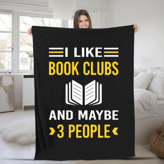 3 People Book Club Read Reader Reading Books Fleece Blankets