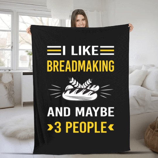 3 People Breadmaking Bread Making Fleece Blankets