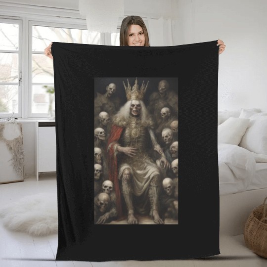 Undead Emperor Vampire demon devil alien zombie 2 Fleece Blankets