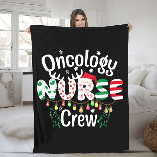 One merry Oncology Nurse Christmas Fleece Blankets