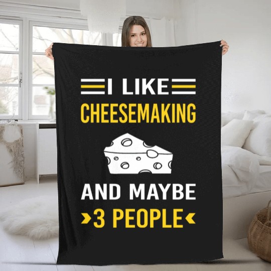 3 People Cheesemaking Cheesemaker Cheese Fleece Blankets