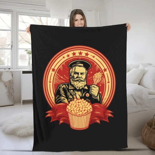 Popcorn Communist Propaganda #1 Fleece Blankets