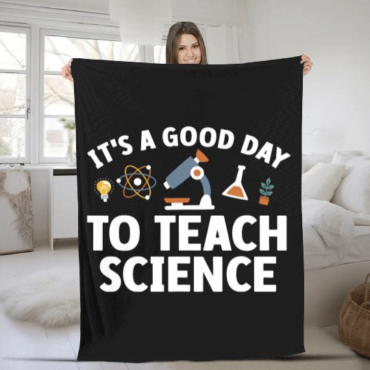 Funny Science Teacher Men Women Nerd Physics Teach Fleece Blankets
