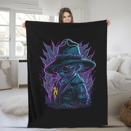 Black friday mouse Fleece Blankets