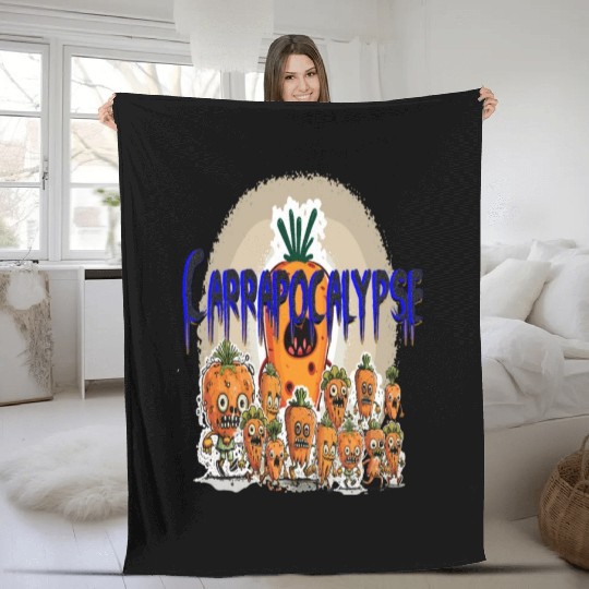Carrapocalypse - The Carrot Zombie Take Over Fleece Blankets