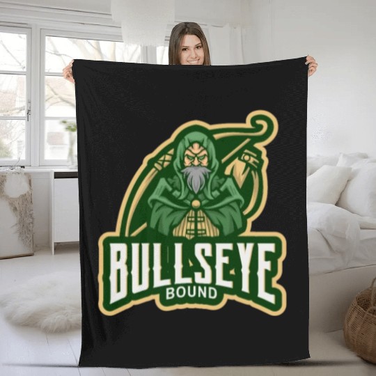 Bullseye Bound archery Fleece Blankets