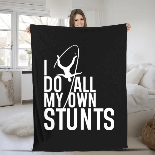 "I Do My Own Stunts" Daredevil Design Fleece Blankets