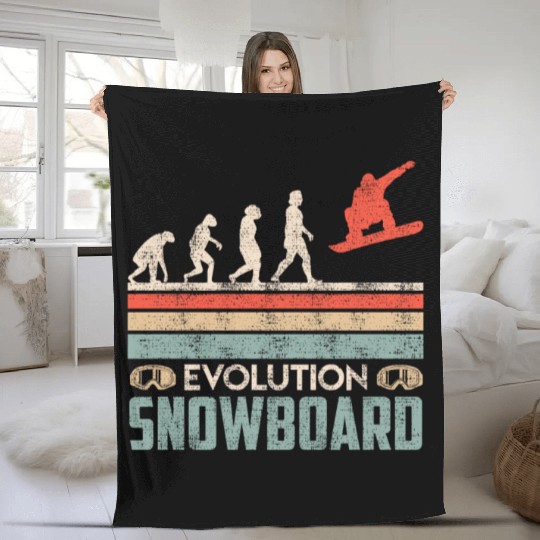 Evolution Snowboard Fleece Blankets Winter Park Snowboard