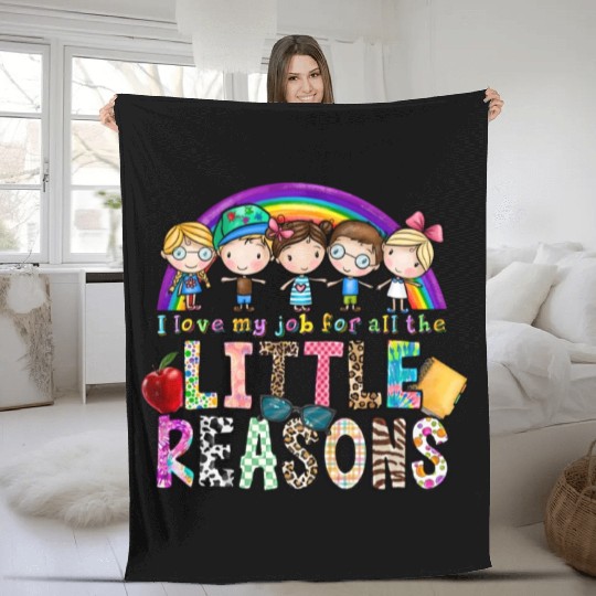 I Love My Job for All the Little Reasons Fleece Blankets
