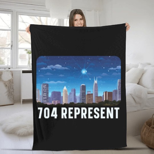 Charlotte North Carolina USA America United States Fleece Blankets