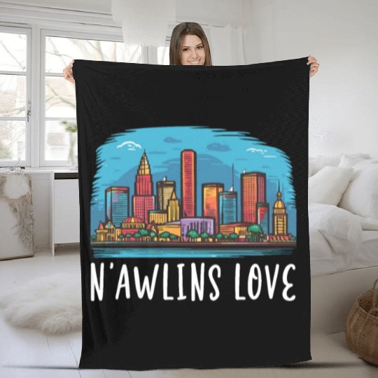 New Orleans Louisiana USA America United States Fleece Blankets