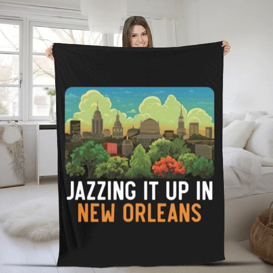 New Orleans Louisiana USA America United States Fleece Blankets