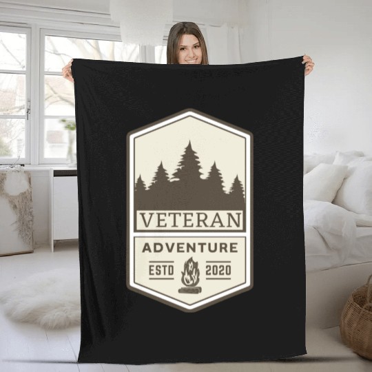 veteran adventure Fleece Blankets