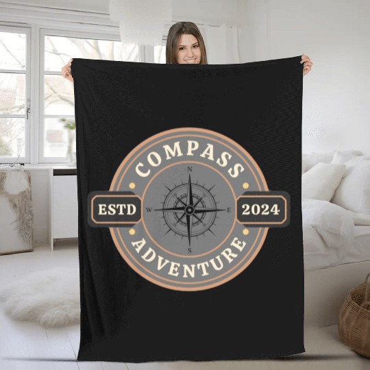 compass adventure Fleece Blankets