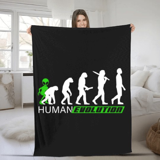 Alien, Aliens, UFO, UAP, Space Unknown Flight Fleece Blankets