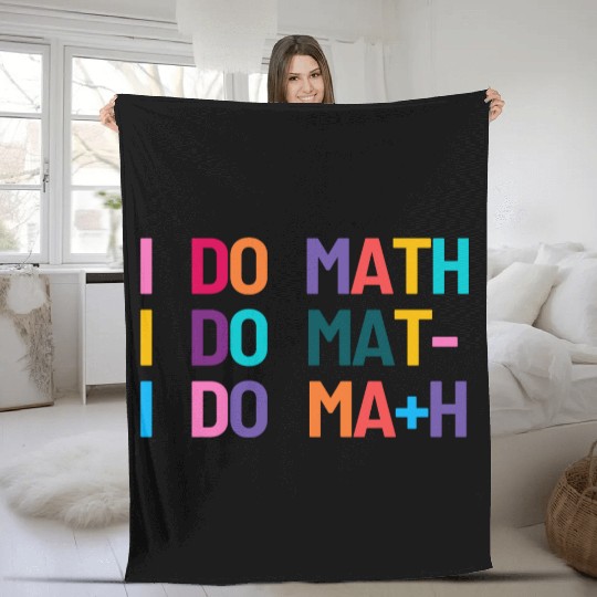 I Do Math Fleece Blankets