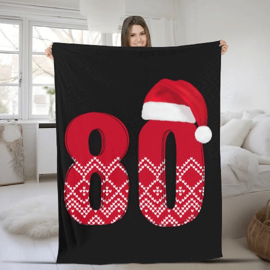 80th Birthday - Congratulations Number Eighty! Fleece Blankets