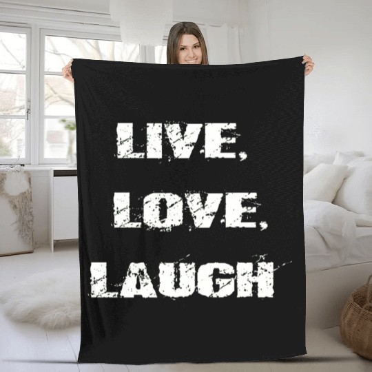 live love laugh Fleece Blankets