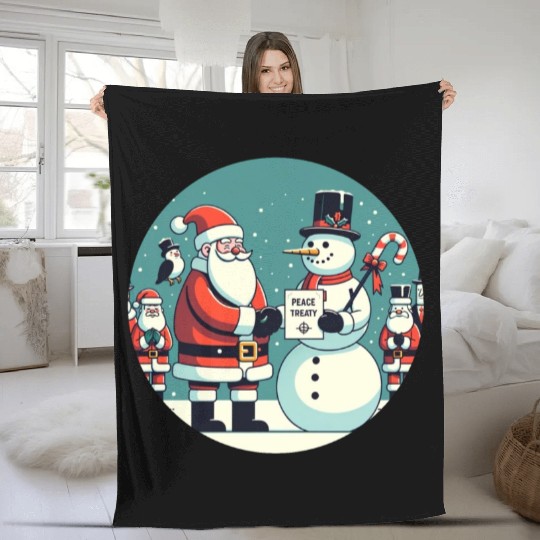 North Pole Alliance - Peace Treaty & Winter Unity Fleece Blankets