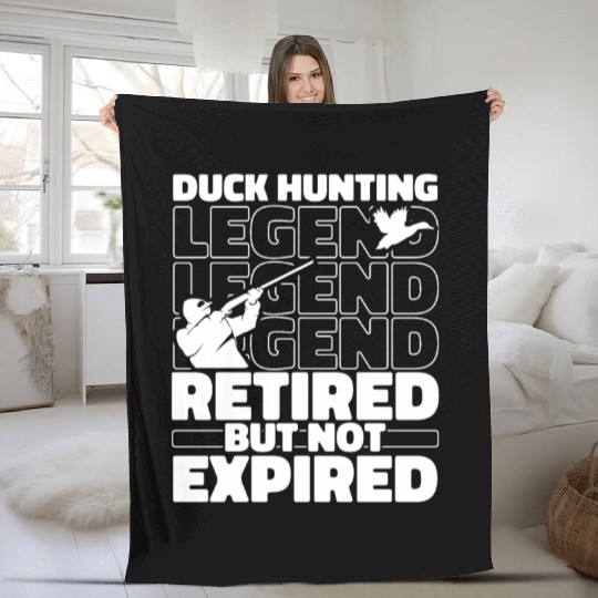 Duck Hunting Retired Fleece Blankets
