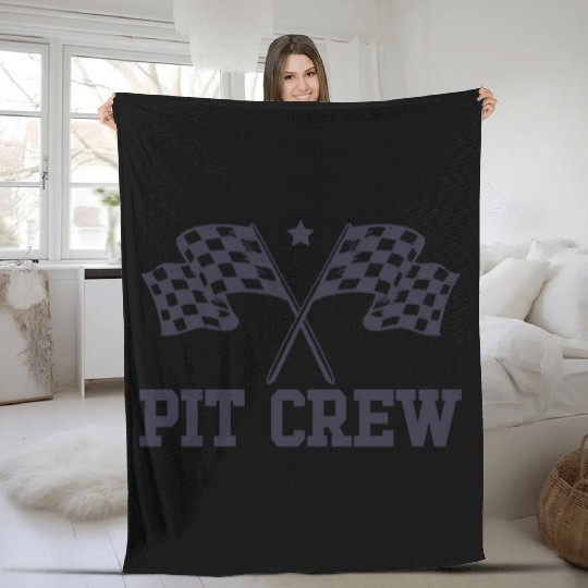 Pit Crew Racing Enthusiast Racer Birthday Pit Crew Fleece Blankets