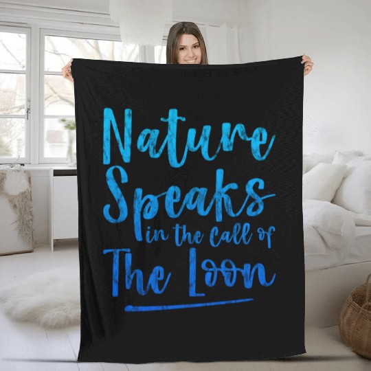 Nature Speaks In The Call Of The Loon 3 Fleece Blankets