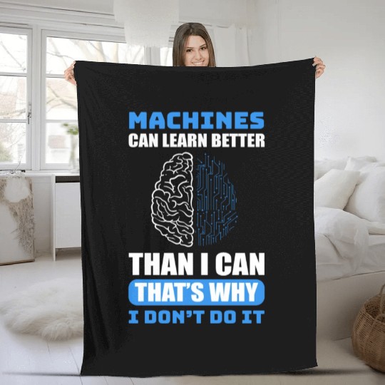 Data Computer Programmers AI Prompt Engineer Fleece Blankets