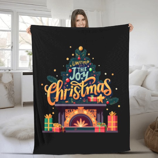 The Joy Christmas Fleece Blankets