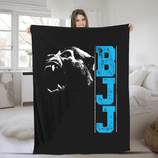 Brazilian Jiu Jitsu BJJ Gorilla Head Gift Fleece Blankets