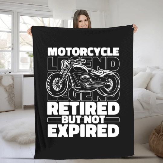 Motorcycle Retired Fleece Blankets
