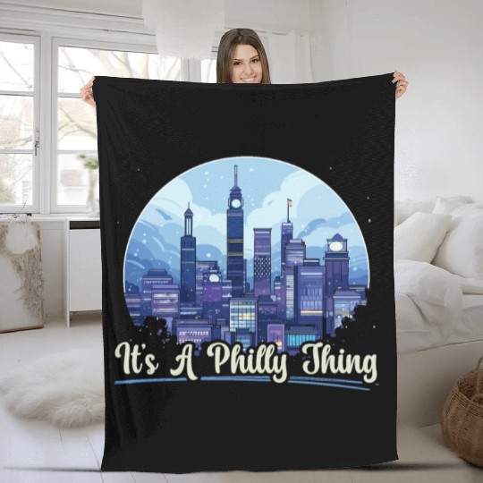 Philadelphia City Pennsylvania USA United States Fleece Blankets