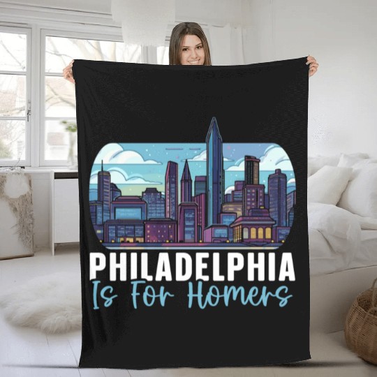 Philadelphia City Pennsylvania USA United States Fleece Blankets
