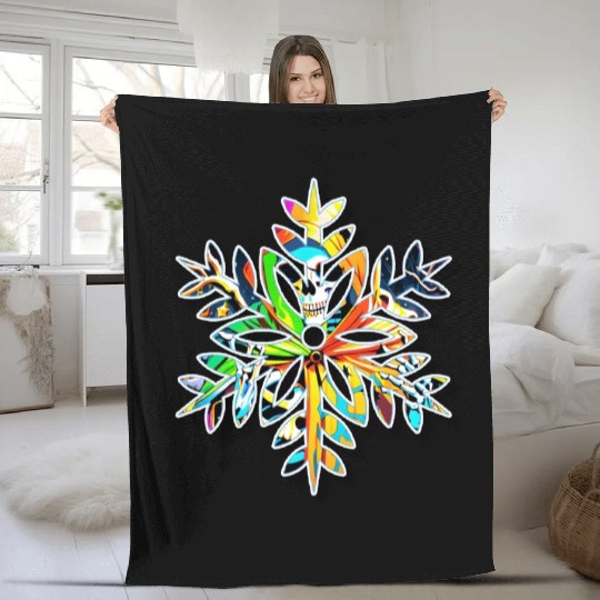 Skeleton flakes Fleece Blankets