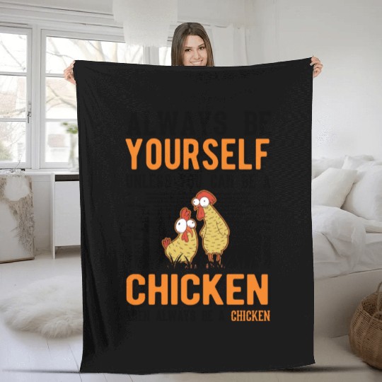 Chickens Chicken Farm Farmer Fleece Blankets