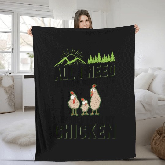 Chickens Chicken Farm Farmer Fleece Blankets