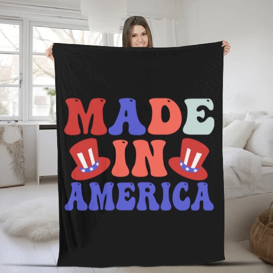 made in america Fleece Blankets