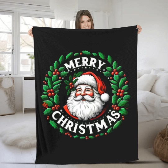 Merry Christmas design Funny Gift for Xmas Lovers Fleece Blankets