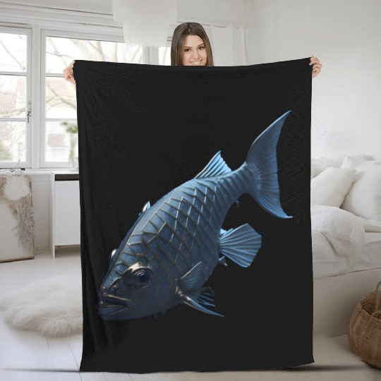 Diamond Fish Fleece Blankets