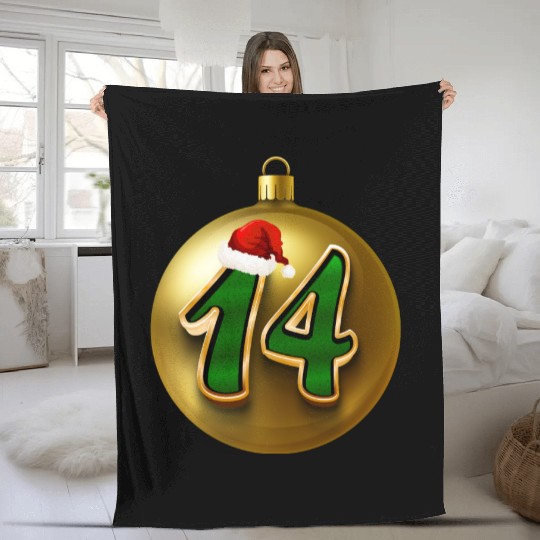 14 Year Old Teenager - Christmas Number Fourteen Fleece Blankets