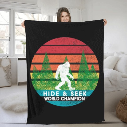 Bigfoot Hide amp Seek World Champion Fleece Blankets