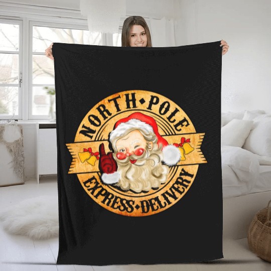 North Pole Express Delivery Fleece Blankets