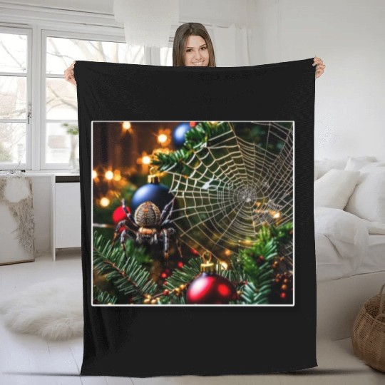 Spider web tree Fleece Blankets