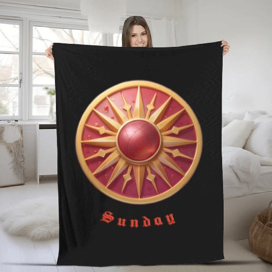 Sunday | Day of the Sun Fleece Blankets